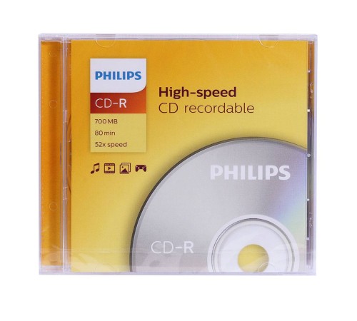 Диск CD-R Philips 700 Mb, 52х, Slim Case (1)