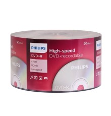 Диск DVD+R Philips 4.7Gb 16x Cake Box (50шт) (5738)