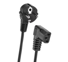 Кабель компьютер - розетка EU угловой  220V <1.8м> Telecom <TP021DA-1.8-BK>_1