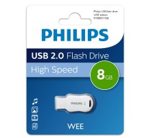 Флеш накопитель 8GB PHILIPS WEE 2.0 8GB, USB 2.0