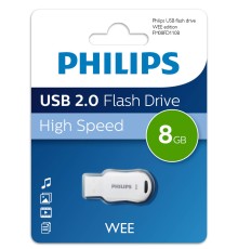 Флеш накопитель 8GB PHILIPS WEE 2.0 8GB, USB 2.0