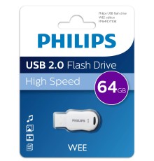 Флеш накопитель 64GB PHILIPS WEE 2.0 64GB, USB 2.0