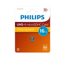 Флеш карта microSD 16GB PHILIPS High Speed  microSDHC Class 10 90MB/s