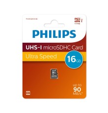 Флеш карта microSD 16GB PHILIPS High Speed  microSDHC Class 10 90MB/s