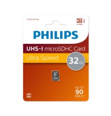 Флеш карта microSD 32GB PHILIPS High Speed  microSDHC Class 10 90MB/s