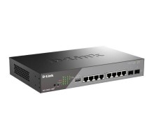 D-Link DSS-200G-10MP/A1A Настраиваемый L2 коммутатор с 8 портами 10/100/1000Base-T и 2 портами 1000Base-X SFP