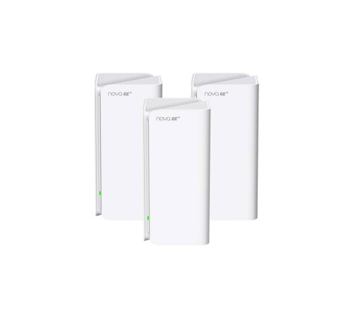 Tenda MX21 Pro (3-pack) Трехдиапазонная гигабитная Wi-Fi Mesh система AXE5700, 2,4/5/6 ГГц, до 5665 Мбит/с, 3x1Гбит/с