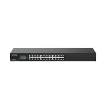Tenda TEG1024G Коммутатор неуправляемый, 24 порта, 24x1 Гбит/с, установка в стойку, металлический корпус
