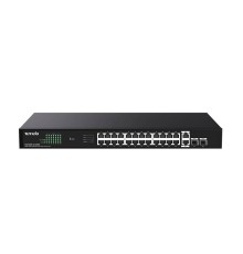 Tenda TEG1128P-24-250W Коммутатор неуправляемый PoE, 26x1 Гбит/с, PoE 24х30 Вт (до 230Вт), SFP 2х1 Гбит/с