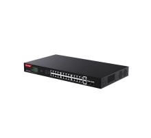 IP-COM G1128P-24-410W Коммутатор неуправляемый PoE, 28 портов, 26x1 Гбит/с, SFP 2x1 Гбит/с, PoE 24x30 Вт (до 370 Вт)