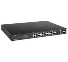 D-Link DGS-1100-26MPPV2/A3A Настраиваемый L2 коммутатор с 24 портами 10/100/1000Base-T и 2 комбо-портами 1000Base-T/SFP