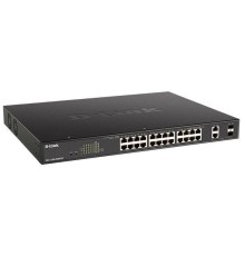 D-Link DGS-1100-26MPPV2/A3A Настраиваемый L2 коммутатор с 24 портами 10/100/1000Base-T и 2 комбо-портами 1000Base-T/SFP