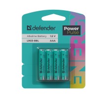 Defender Батарейка алкалиновая LR03-8BL ААА, блистер, 8 шт.,PowerPulse