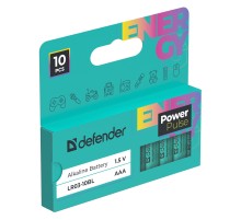Defender Батарейка алкалиновая LR03-10BL ААА,блистер,10 шт.,PowerPulse