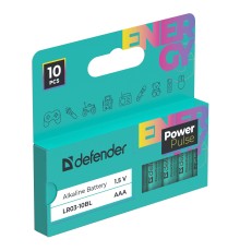 Defender Батарейка алкалиновая LR03-10BL ААА,блистер,10 шт.,PowerPulse