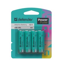 Defender Батарейка алкалиновая LR6-4BL АА, блистер, 4 шт., PowerPulse