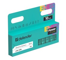 Defender Батарейка алкалиновая LR6-10BL АА,блистер,10 шт., PowerPulse