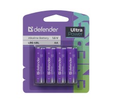 Defender Батарейка алкалиновая LR6-4BL АА, блистер, 4 шт., UltraPower