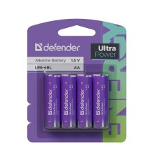 Defender Батарейка алкалиновая LR6-4BL АА, блистер, 4 шт., UltraPower