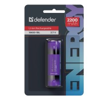 Defender Аккумуляторная батарея 18650-1BL 2200 mAh Li-ion, блистер, 1 шт.
