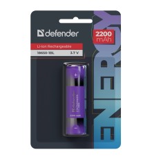 Defender Аккумуляторная батарея 18650-1BL 2200 mAh Li-ion, блистер, 1 шт.