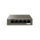 IP-COM F1105P-4-63W Коммутатор неуправляемый PoE, 5 портов, 5x1 Гбит/с, PoE 4х30 Вт (до 58 Вт), настольный