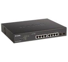 D-Link DGS-1100-10MPPV2/A3A Настраиваемый L2 коммутатор с 8 портами 10/100/1000Base-T и 2 портами 1000Base-X SFP