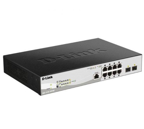 D-Link DGS-1210-10P/ME/A1A Управляемый L2 коммутатор с 8 портами 10/100/1000Base-T и 2 портами 1000Base-X SFP