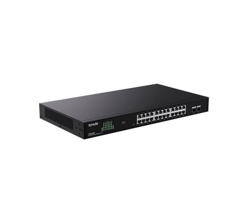 Tenda TEG2226F Коммутатор облачный управляемый, 24x1 Гбит/с, SFP 2x1 Гбит/с, установка в стойку, металлический корпус