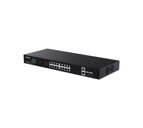 Tenda TEG1120P-16-150W Коммутатор неуправляемый PoE, 18 портов, 18x1 Гбит/с, PoE 16х30 Вт (до 150Вт), SFP 2x1 Гбит/с Tenda TEG1120P-16-150W Коммутатор неуправляемый PoE, 18 портов, 18x1 Гбит/с, PoE 16х30 Вт (до 150Вт), SFP 2x1 Гбит/с