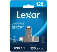 Флеш накопитель 128GB Lexar 2-in-1 USB 3.1 Gen1 USB C, OTG, USB 3.1 Gen1/Type-C, металл/пластик, 130 MB/s