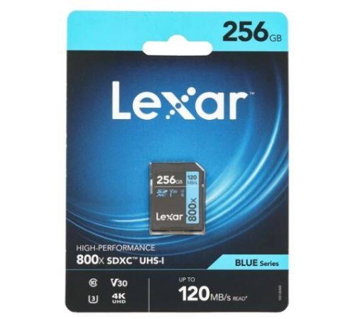 Флеш карта SD 256GB Lexar Professional 800x PRO SDXC UHS-I U3 V30 C10, 150/45 Mb/s