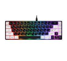 Defender Игровая клавиатура проводная Aris GK-349 RU,черн/бел,68кн+FN,радуж,1.5м