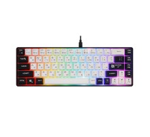 Defender Игровая клавиатура проводная Aris GK-349 RU,бел/черн,68кн+FN,радуж,1.5м