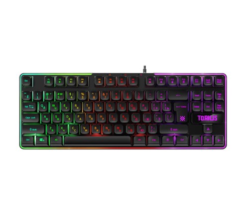 Defender Игровая клавиатура проводная Torius GK-207 RU,черн,87кн+FN,радуж,1.5м