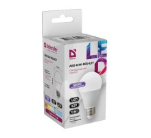 Defender Лампочка светодиодная A60-12W-865-E27 груша, 6500 К, холодный дневной, 1 шт.