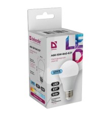 Defender Лампочка светодиодная A60-15W-840-E27 груша, 4000 К, нейтральный белый, 1 шт