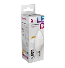 Defender Лампочка светодиодная C37-8W-830-E14 свеча, 3000 К, теплый белый, 1 шт.