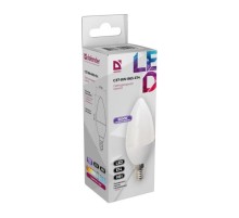 Defender Лампочка светодиодная C37-8W-865-E14 свеча, 6500 К, холодный дневной, 1 шт.