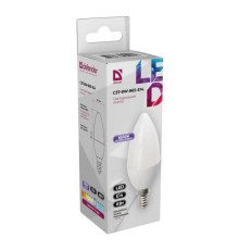 Defender Лампочка светодиодная C37-8W-865-E14 свеча, 6500 К, холодный дневной, 1 шт.