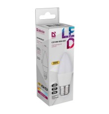 Defender Лампочка светодиодная C37-8W-830-E27 свеча, 3000 К, теплый белый, 1 шт.