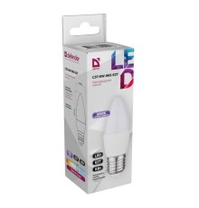 Defender Лампочка светодиодная C37-8W-865-E27 свеча, 6500 К, холодный дневной, 1 шт.