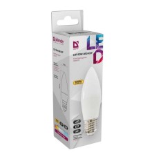 Defender Лампочка светодиодная C37-12W-830-E27 свеча, 3000 К, теплый белый, 1 шт.