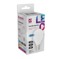 Defender Лампочка светодиодная P45-8W-840-E14 шар, 4000 К, нейтральный белый, 1 шт.