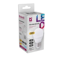 Defender Лампочка светодиодная P45-10W-830-E27 шар, 3000 К, теплый белый, 1 шт.