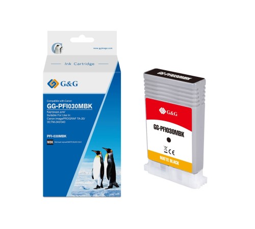 Картридж G&G, аналог Canon PFI030MBK (3488C001) матовый черный