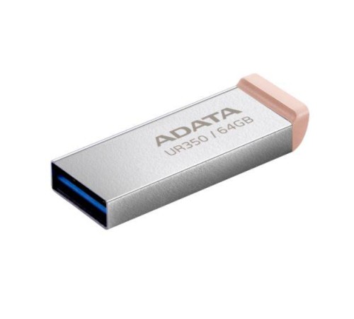 Флеш накопитель 64GB A-DATA UR350, USB 3.2, металл/коричневый