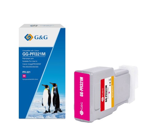 Картридж струйный G&G, аналог Canon 6269C001 пурпурный 300ml