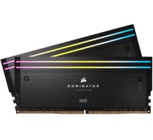 Модуль памяти CORSAIR 96GB 6600МГц DDR5 CL32 DIMM (Kit of 2x48GB) XMP 3.0, Dominator Titanium RGB Black