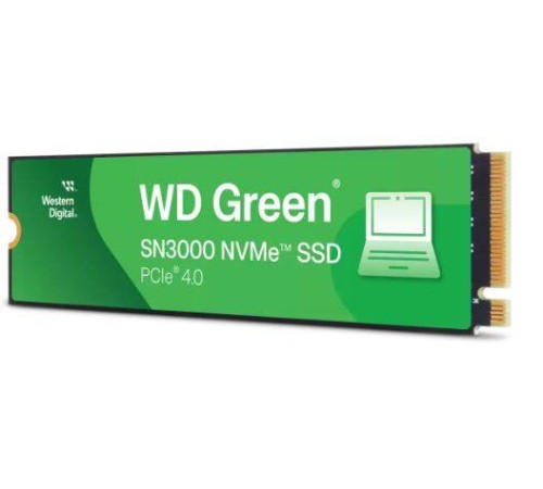 Твердотельный диск 500GB WD Green SN3000, PCI-E 4.0 x4 M.2 2280, [R/W - 5000/4100 MB/s]